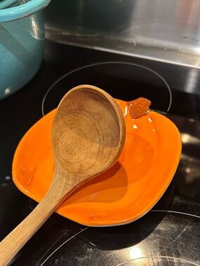 Prima Design Fall Autumn Pumpkin 🎃 Spoon 🥄 Rest Or Dessert Plate 6.5” X 6”NWOT!